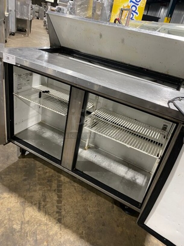 True Commercial Refrigerated Sandwich Prep Table! With 2 Door Underneath Storage Space! Poly Coated Racks! All Stainless Steel! On Casters! Model: TSSU4812 SN: 7765678 115V 60HZ 1 Phase - Image 5 of 11