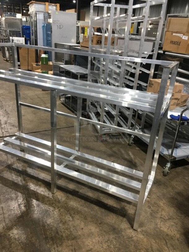 NICE! MUST HAVE! NEW! Channel Commercial Aluminum Keg Rack! Holds Up To 8 Kegs! On Legs! Model: KSR72 - Image 4 of 6
