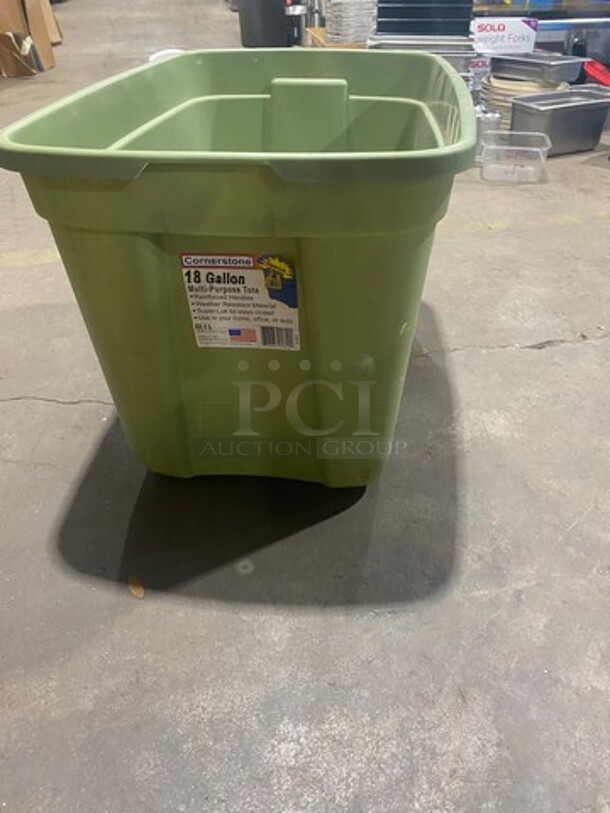 Green Poly Storage Bin! - Image 2 of 6