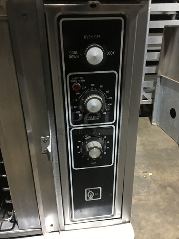 Amazing! Blodgett Single Door Natural Gas Powered Half Sized Commercial Convection Oven! With View Through Door! With Metal Oven Racks! All Stainless Steel! On Legs! - Image 6 of 7
