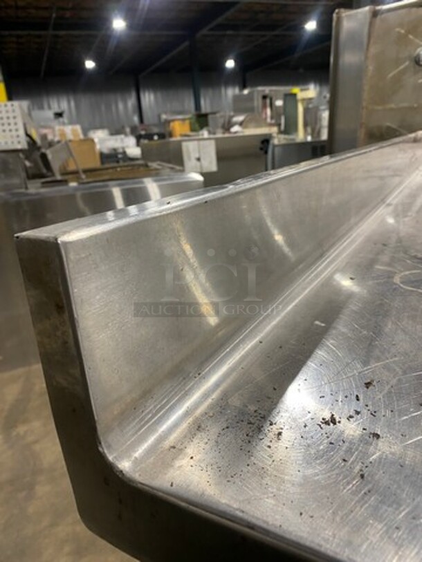 Commercial Worktop/ Prep Top Table! With Back Splash! With Storage Area Underneath! Solid Stainless Steel! On Legs! - Image 8 of 8