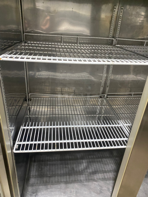 Blue Air Commercial 2 Door Reach In Refrigerator! With Poly Coated Racks! All Stainless Steel! On Casters! Model: BASR2 SN: LTR203040054! Not Tested!  115V 60HZ 1 Phase - Image 6 of 10
