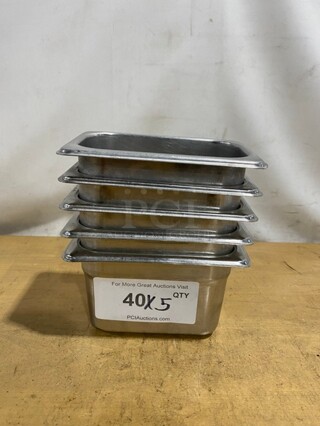 Commercial Stainless Steel Steam Table/Hotel Pans! 5X Your Bid!