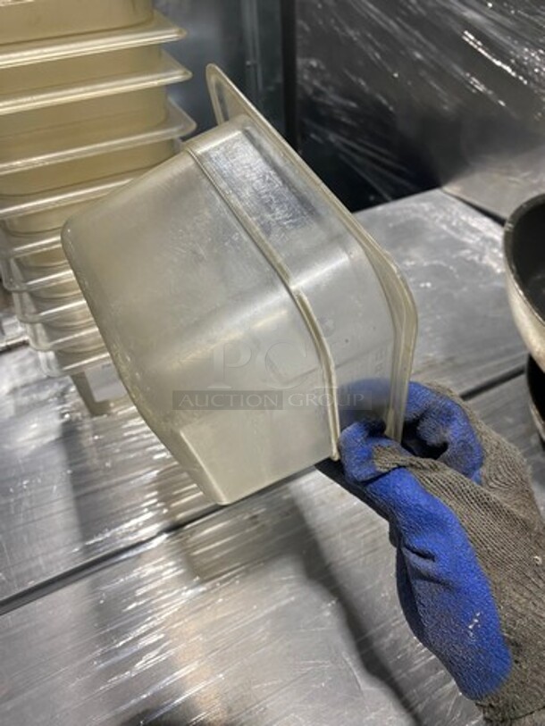 Cambro Clear Poly 1/6x4" Food Containers! 17x Your Bid! - Image 3 of 7