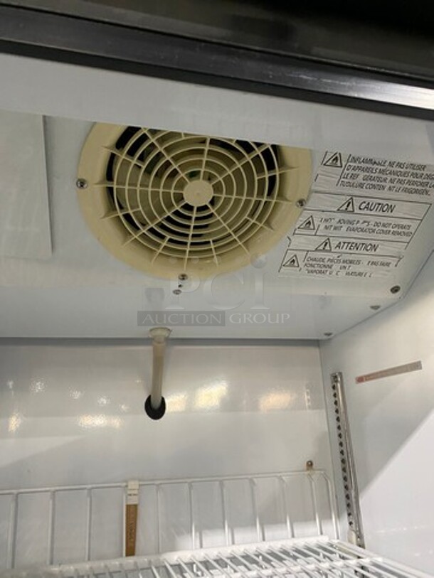 Turbo Air Commercial Single Door Reach In Freezer Merchandiser! With View Through Door! Poly Coated Racks! Model: TGF15SDBN SN: H2FS15BD7005 110/120V 1 Phase - Image 7 of 9