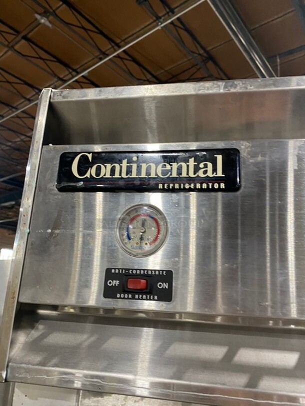 Continental Commercial 2 Door Reach In Cooler! Solid Stainless Steel! On Casters! MODEL 2R SN:15499645 115V 1PH - Image 9 of 10