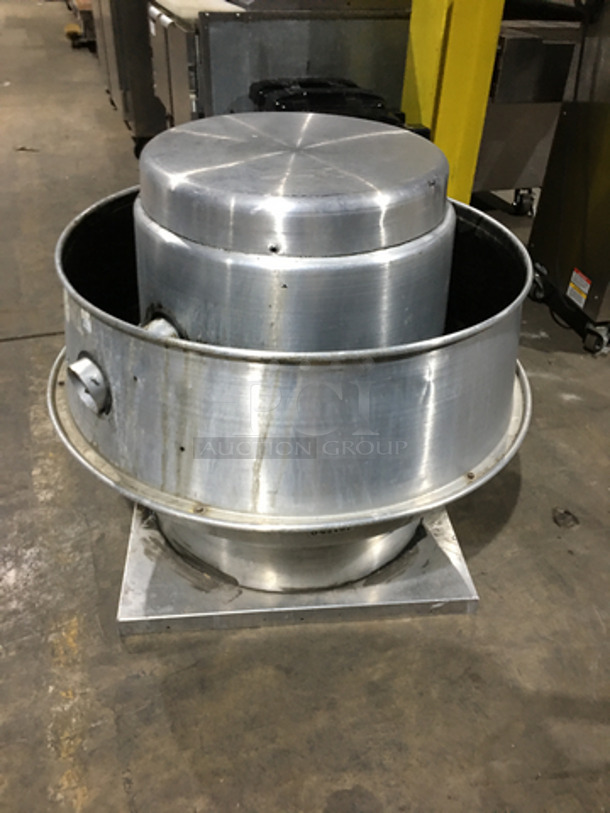Penn Barry Roof Top Mushroom Ventilator Exhaust! All Stainless Steel! Model: FX18BFT SN: G11AL21204 - Image 3 of 7