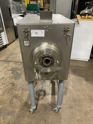 Hobart Metal Commercial Meat Grinder! On Casters! 230V 3 Phase! Model: 4146 SN: 31-1445-783!