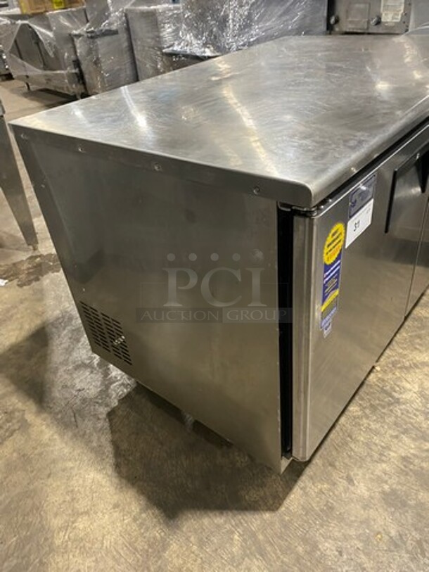 Everest Commercial 2 Door Lowboy/ Worktop Cooler! All Stainless Steel! On Casters! Model: ETBR2 SN: BTBR211070002 115V 60HZ 1 Phase - Image 4 of 8