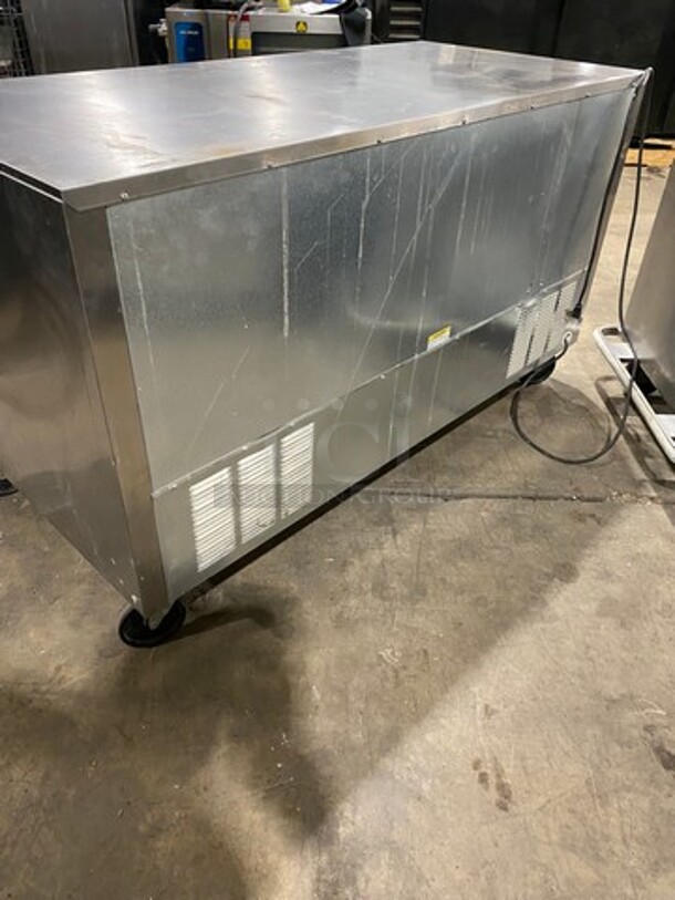 Beverage Air Commercial 2 Door Lowboy/ Worktop Cooler! Stainless Steel! On Casters! Model: UCR60A SN: 7004322 115V 60HZ 1 Phase - Image 4 of 8