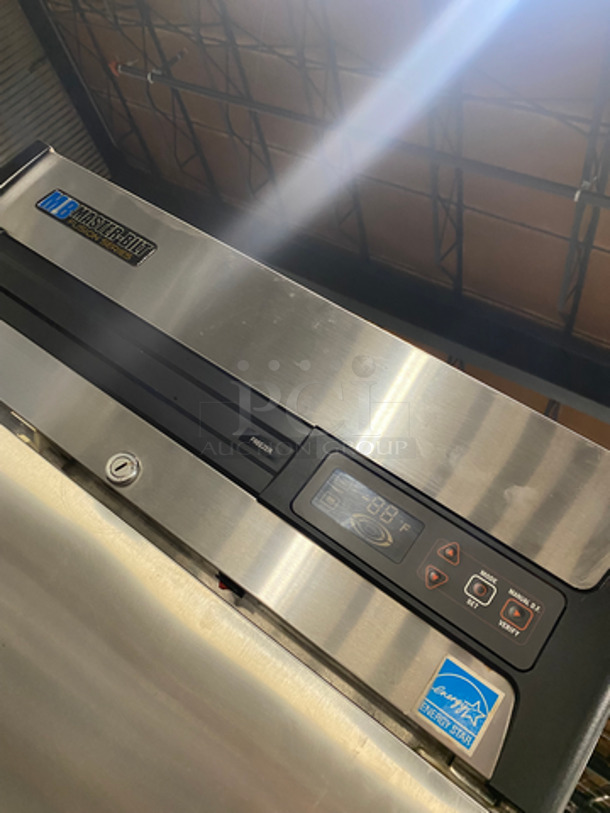 Master Bilt Commercial Single Door Reach In Freezer! With Poly Coated Racks! All Stainless Steel! On Casters! Model: F23S SN: F23S12090123! Not Tested!  115V 60HZ 1 Phase - Image 8 of 9