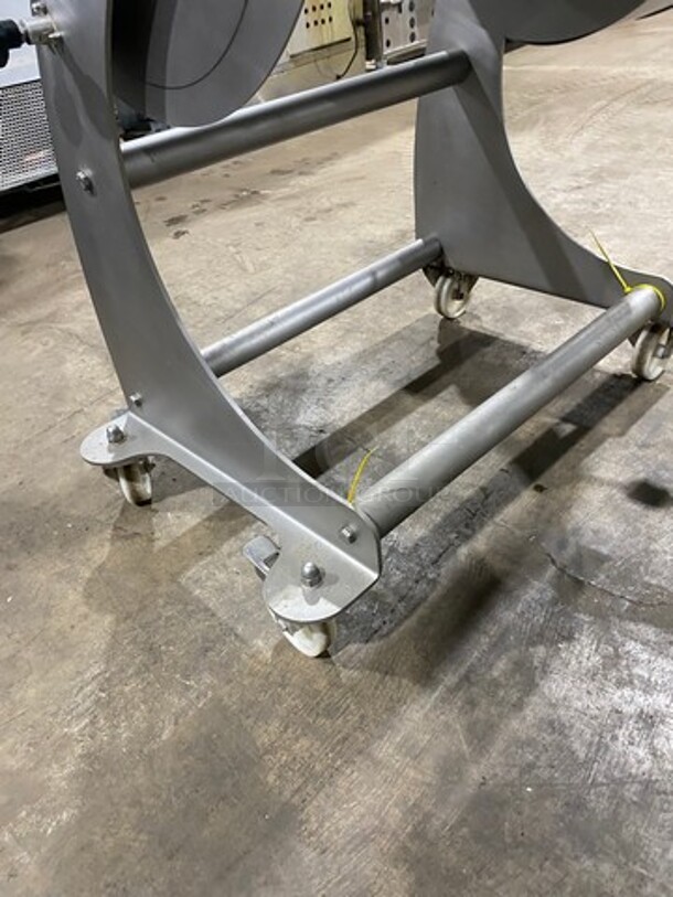 AMAZING! 2016 Sirman Commercial Floor Style Electric Powered 170LBS Meat Mixer Seasoning Machine! All Stainless Steel! WORKING WHEN REMOVED! Model IP80BAXP Serial 16L00191! 220V 1Phase! On Casters! - Image 9 of 10
