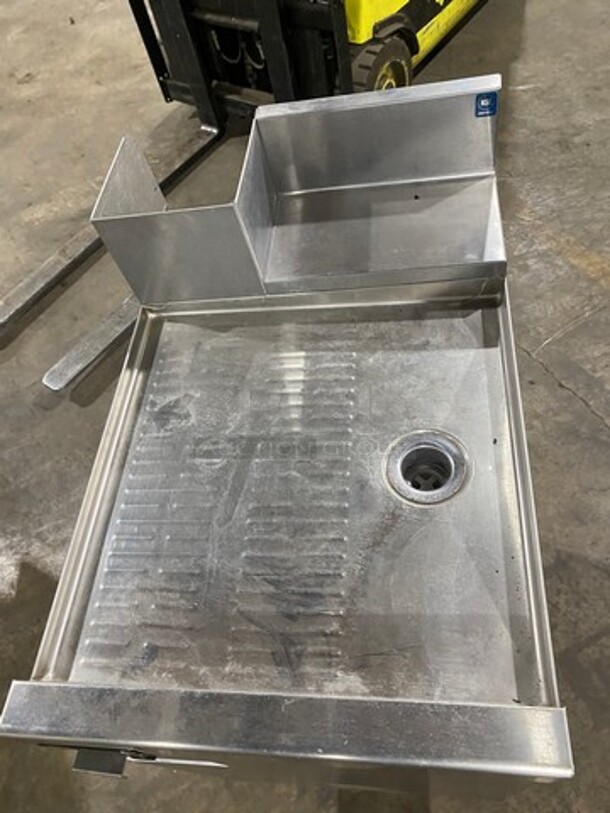 Perlick Under The Counter Drainboard! With Back Splash! With Storage Space Underneath! All Stainless Steel! On Legs! - Image 5 of 7