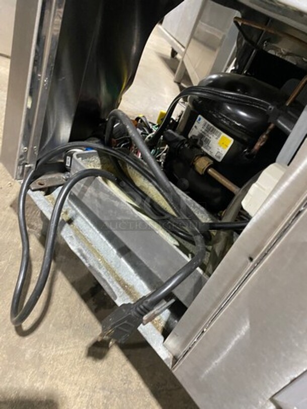 Leader Commercial 2 Sliding Door Back Bar Cooler! With View Through Doors! With Metal Rack! All Stainless Steel! On Legs! - Image 8 of 8
