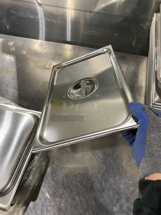 Stainless Steel Steam Table/ Prep Table Food Pan Lids! 5x Your Bid! - Image 3 of 4
