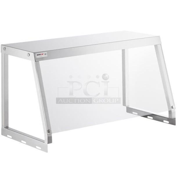 BRAND NEW SCRATCH & DENT! ServIt 423ST2ASG Angled Sneeze Guard for 2-Pan Steam Tables - Image 1 of 3