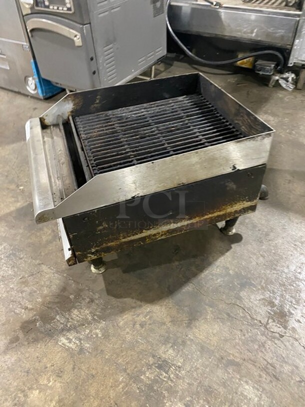 APW Wyott Commercial Countertop Natural Gas Powered Char Broiler Grill! With Back & Side Splashes! All Stainless Steel! On Small Legs! - Image 3 of 7