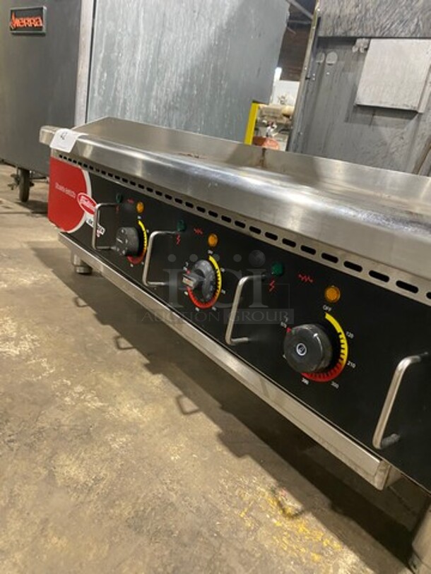 Fleetwood Commercial Countertop Electric Powered Flat Top Griddle! With Back And Side Splashes! All Stainless Steel! On Legs! - Image 6 of 8