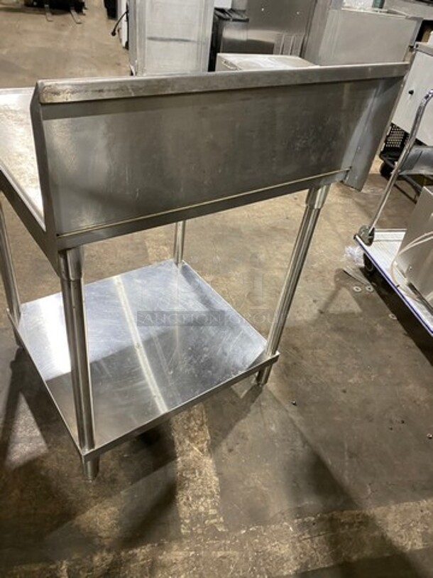 Aero Solid Stainless Steel Work Top/ Prep Table! With Back Splash! With Storage Space Underneath! On Legs! - Image 4 of 7