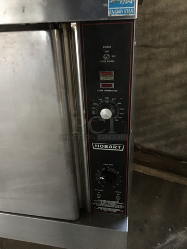 Hobart Commercial Natural Gas Powered Double Deck Convection Oven! With Metal Oven Racks! Solid Stainless Steel! On Legs! 2x Your Bid! - Image 8 of 9