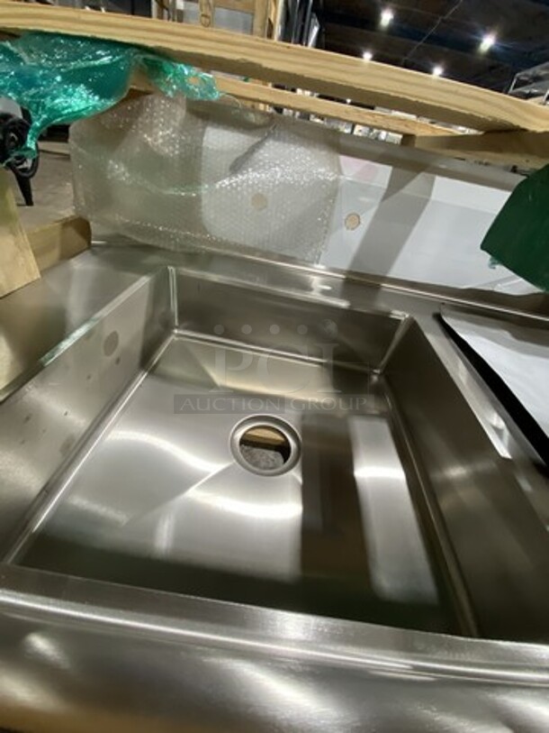 WOW! BRAND NEW! ELKAY All Stainless Steel Work Table With Built In Sink! Model DDT48RT!  - Image 3 of 4