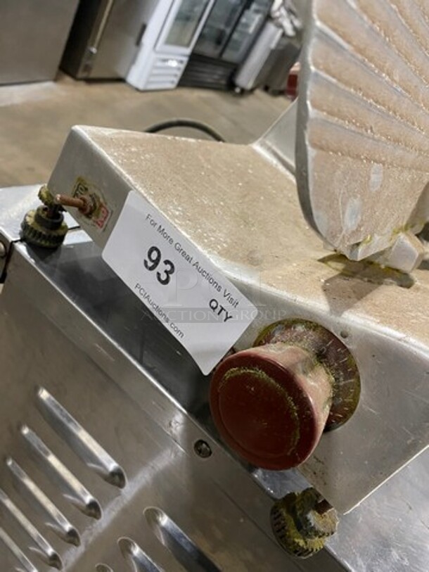 Fleetwood Commercial Countertop Deli/ Meat Slicer! All Stainless Steel! Model: M250S 115V 60HZ 1 Phase - Image 7 of 9