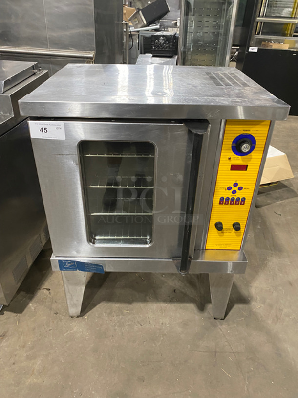 Duke Commercial Electric Powered Single Deck Convection Oven! With View Through Door! Metal Oven Racks! All Stainless Steel! On Legs!