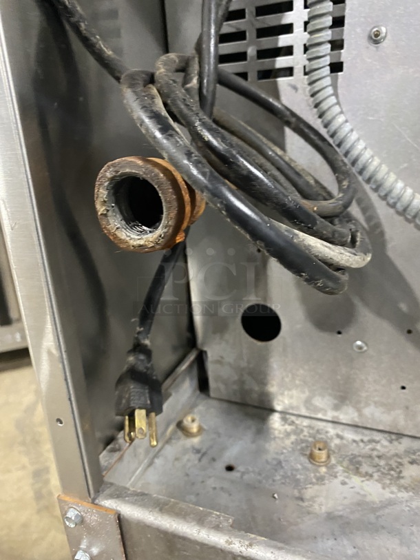 Sweet! Franklin Gas Powered Double Stacked 6/13 Series Convection Oven W/ One View Through &  Solid Doors! With Metal Oven Racks and Thermostatic Controls! On Commercial Casters! Working When Removed! 2 X Your Bid Makes One Unit! - Image 9 of 9