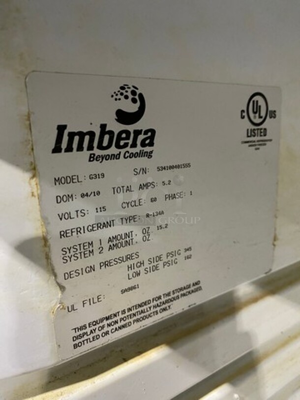 Imbera Commercial Single Door Reach In Cooler Merchandiser! With View Through Door! Poly Coated Racks! Model: G319 SN: 534100401555 115V 60HZ 1 Phase - Image 7 of 8