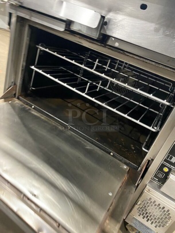 NICE! Garland Commercial Natural Gas Powered Hot Plate With Right Side Flat Griddle! Griddle Has Side Splashes! With Back Splash! With Oven Underneath! All Stainless Steel! - Image 8 of 11