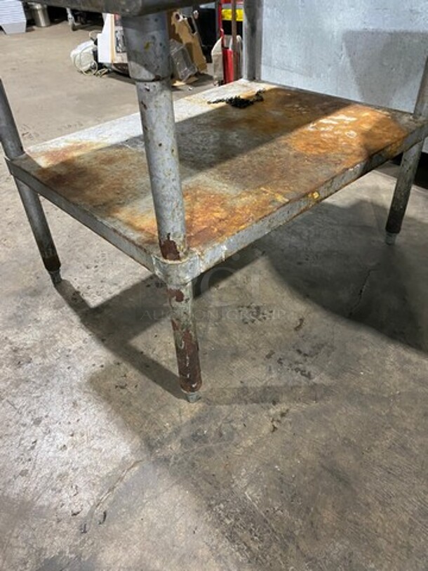 Solid Stainless Steel Equipment Stand Table! With Storage Space Underneath! On Legs! - Image 6 of 6
