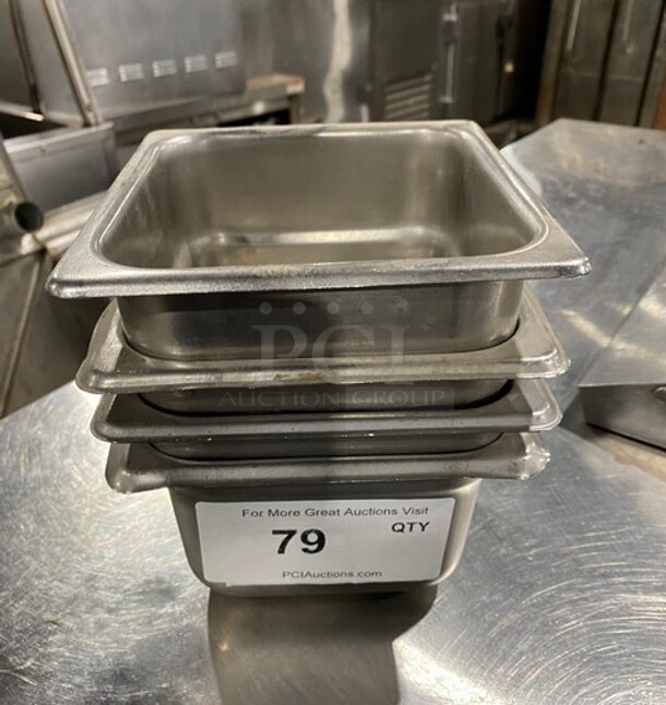 Winco Commercial Steam Table/ Prep Table Food Pans! All Stainless Steel! 4x Your Bid!
