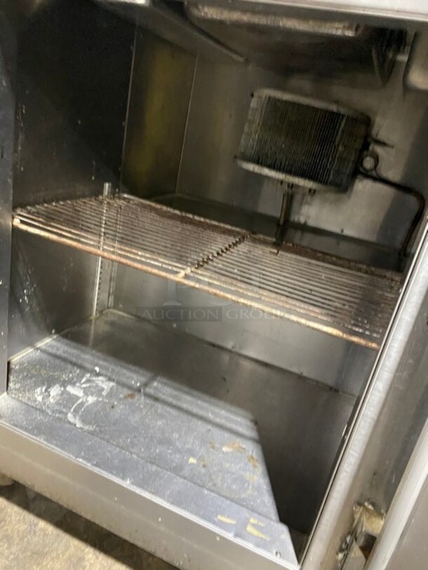 GZG Commercial Refrigerated Sandwich Prep Table! With Chop Block Cutting Board! With Single Door Storage Space! All Stainless Steel! On Casters! - Image 6 of 9