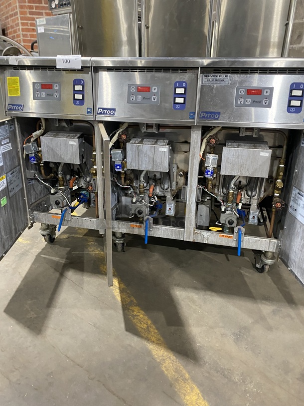 2017 Pitco Frialator SRTG Stainless Steel Commercial Natural Gas Powered 3 Bay Rethermalizer on Commercial Casters! MODEL: SRTG SN: G16AD007609 115V! - Image 7 of 12