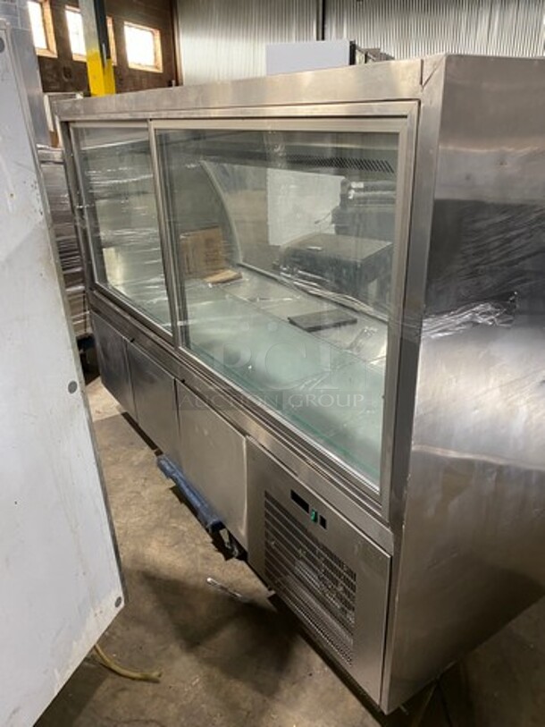 Commercial Refrigerated Deli/Bakery Display Case Merchandiser! With Curved Front Glass! With Rear Access Doors! Stainless Steel! - Image 4 of 10