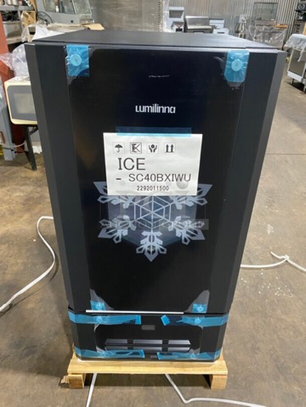 BEAUTIFUL! UNIQUE FIND! SCRATCH-N-DENT! Lumilinna Commercial Countertop/ Undercounter Single Door Slush Cooler! Using Very Precise Temperature Control, Lumilinna Can Hold Beverages Below Freezing — Without Freezing Them Solid. Water Normally Freezes At 32°F, But By Maintaining This Temperature, Lumilinna Can Store Beverages To The Coldest Temperature That Once Opened, Ice Crystals Form! Supercooled Products Crystallize When Poured, Producing A Soft Delicate Ice Slush! Model: ICESC40BXIWU 115V 60HZ 1 Phase - Image 1 of 8