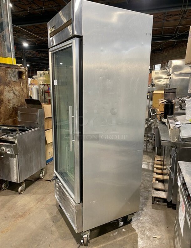 NICE! True Commercial Single Door Reach In Refrigerator Merchandiser! With Poly Coated Racks! All Stainless Steel Body! Model T23G SN:14196578 115V 1PH - Image 2 of 8