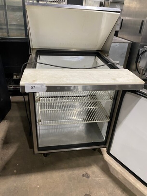 GREAT! True Commercial Refrigerated Sandwich Prep Table! With Single Door Storage Space Underneath! With Poly Coated Racks! All Stainless Steel! On Casters! Model: TSSU2712MB SN: 4999343 115V 60HZ 1 Phase - Image 5 of 9