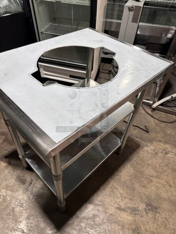 BRAND NEW! Solid Stainless Steel Work Top/ Prep/ Rice Cooker Holder Table! With Storage Space Underneath! On Legs! - Image 6 of 7