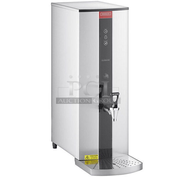 BRAND NEW SCRATCH AND DENT! Grindmaster 10000695GM Stainless Steel Commercial Hot Water Dispenser. 240 Volts, 1 Phase.