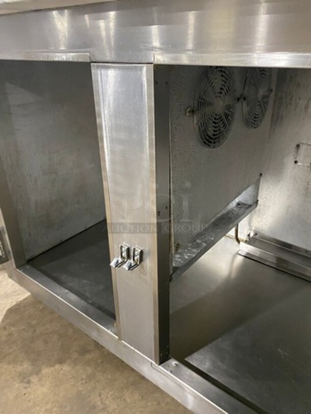 Bari Commercial Refrigerated Pizza Prep Table! With Marble Top! With 3 Door Storage Space Underneath! All Stainless Steel! On Casters! - Image 8 of 9