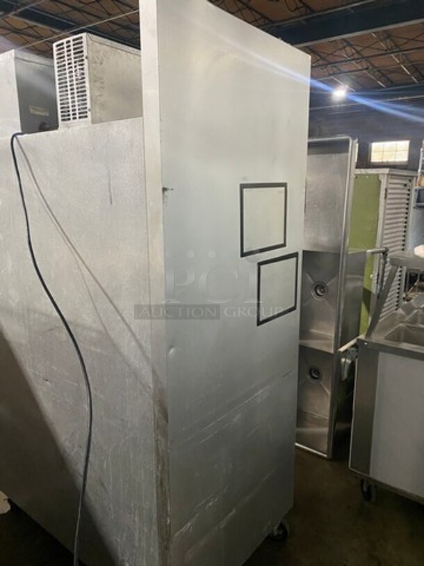 Traulsen Commercial 2 Door Reach In Refrigerator! With Poly Coated Racks! All Stainless Steel! On Casters! Model: G20010 SN: T36622J06! 115V 60HZ 1 Phase! - Image 4 of 9
