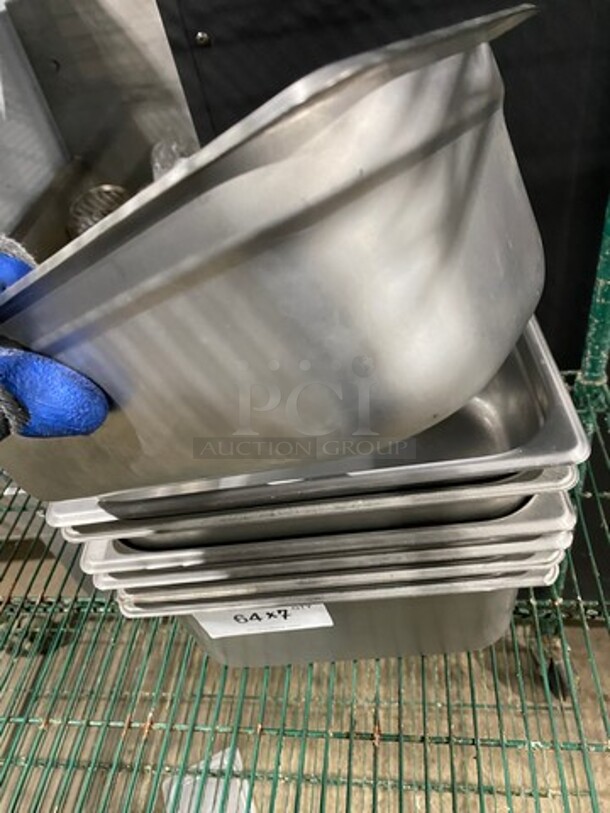 Winco Commercial Steam Table/ Prep Table Food Pans! All Stainless Steel! 7x Your Bid! - Image 4 of 9