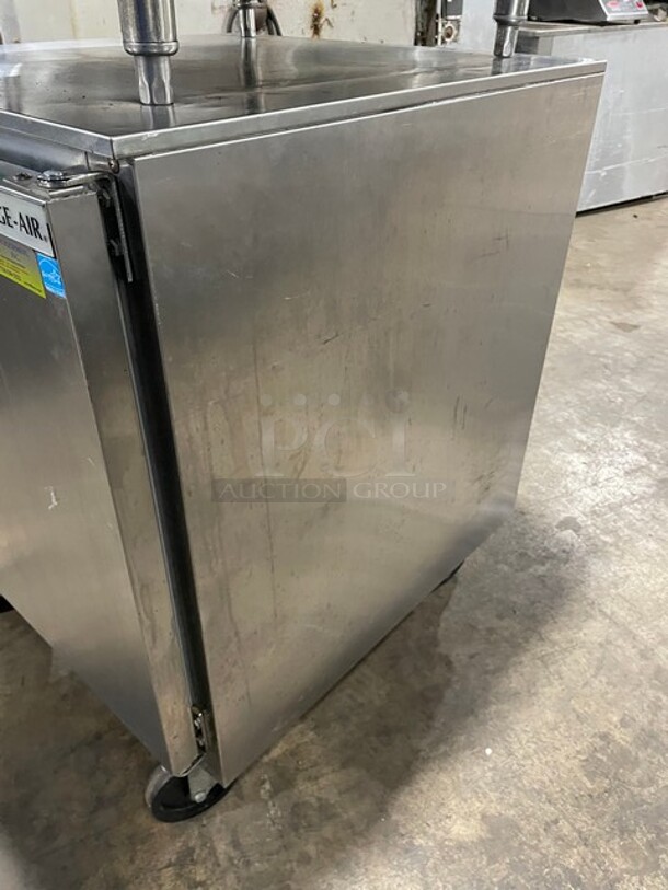Beverage-Air Commercial Single Door Refrigerated Lowboy/Worktop Cooler! All Stainless Steel! With Poly Coated Rack! On Casters! 115V 1PH! Model: UCR27AHC! - Image 2 of 7