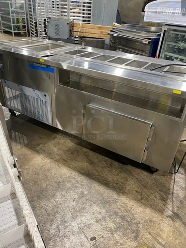 GREAT! NEW! Wells Commercial Drop In Steam Table/ Prep Station Combo! With Storage Space Underneath! All Stainless Steel! On Casters! Model: MOD200TD SN: M2TD0318A0005 208/240V - Image 3 of 11