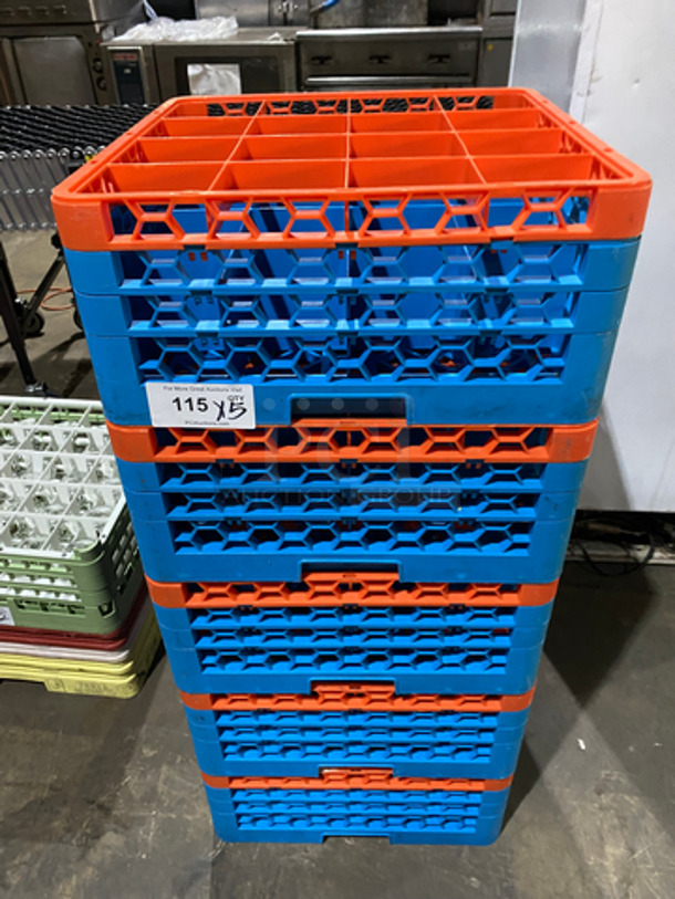 Blue And Orange Poly Cup Crates! 5x Your Bid!
