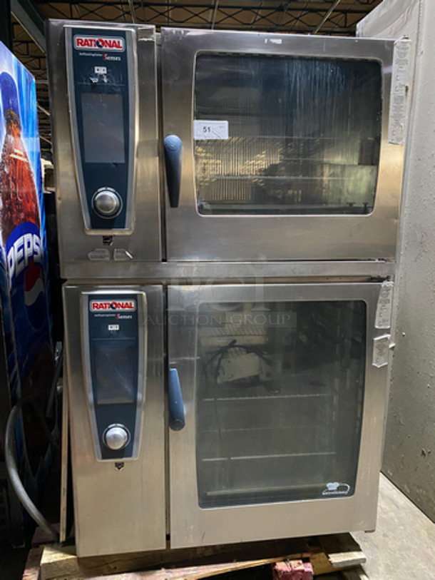 SWEET! Rational Electric Powered White Efficiency Self Cooking Center Double Deck Combi Convection Oven! With View Through Doors! All Stainless Steel! 2x Your Bid Makes One Unit! Model: SCCWE62 SN: E62SH15052460034 - Image 11 of 11