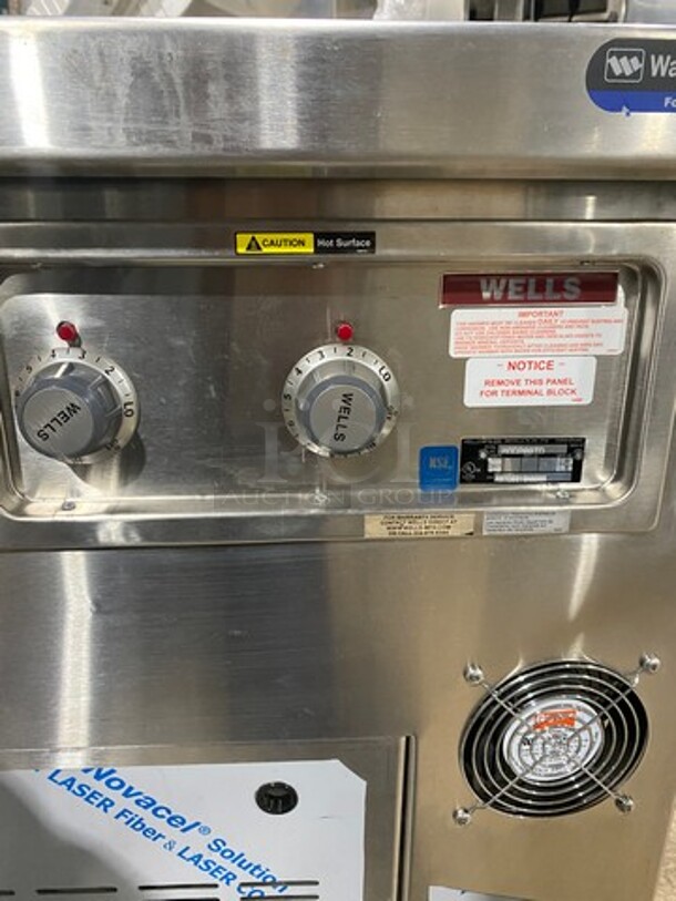 GREAT! NEW! Wells Commercial Drop In Steam Table/ Prep Station Combo! With Storage Space Underneath! All Stainless Steel! On Casters! Model: MOD200TD SN: M2TD0318A0005 208/240V - Image 8 of 11