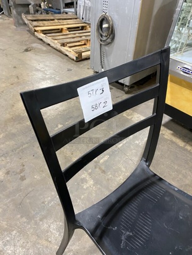 Black Poly Dining Chairs! 2x Your Bid! - Image 6 of 7