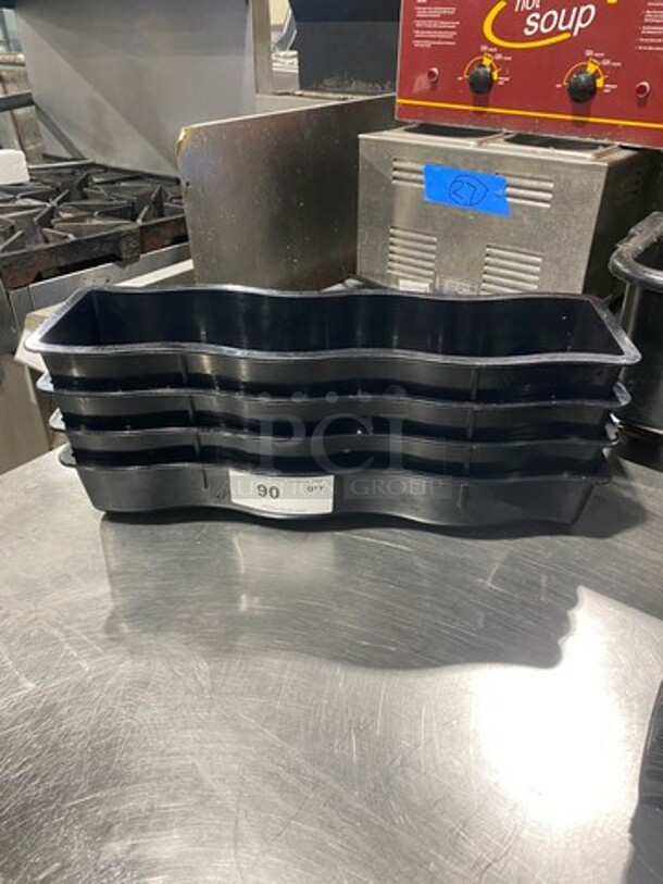 ALL ONE MONEY! Black Poly Display Food Containers!